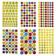 Наклейка 9,5*15,5см Смайлы ,за 1 шт,Р22072-18