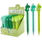 Карандаш механический Alingar HB, без ластика, 0,7 мм, пластик. корпус ассорти, картонный стенд по 36 шт., «Крокодилы»