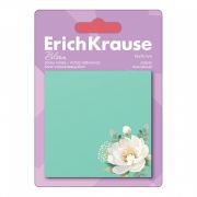 Блок самоклеящийся бумажный ErichKrause Pastel Bloom, 75х75 мм, 50 листов,мятный
