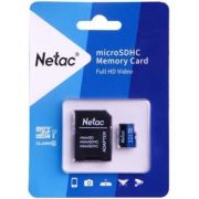 КАРТА ПАМЯТИ NETAC MICROSD CARD P500 STANDARD 16GB, RETAIL VERSION W/SD