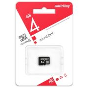 КАРТА ПАМЯТИ MICRO SDHC 4GB SMART BUY CLASS10 БЕЗ АДАПТЕРА