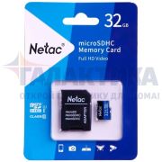Карта памяти Netac microSD 32GB P500 Standard , retail version w/SD adapter