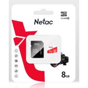Карта памяти MicroSD 8GB Netac P500 Eco Class 10 + SD адаптер (NT02P500ECO-008G-R)
