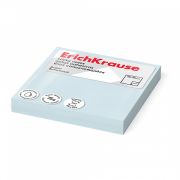 Блок самоклеящийся бумажный ErichKrause 75х75 мм, 100 листов, голубой