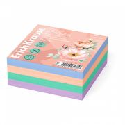 Блок самоклеящийся бумажный ErichKrause Pastel Bloom, 75х75 мм, 400 листов, 4 цвета