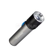 Фонарь аккумуляторный ручной LED 3Вт линза зум аккум. Li-ion 18650 1.2А.ч USB-шнур анодир. алюм. КОС