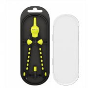 Готовальня ErichKrause Accent, (металлический циркуль и сменный грифель), пенал, желтый