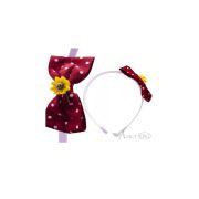 Ободок для волос «Бант», пластик+металл, ЦЕНА ЗА 1 ШТ ZF1520-14