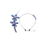 Ободок для волос «Ромашки», пластик+металл, ЦЕНА ЗА 1 ШТ, цвет голубой ZF1519-3