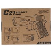 297116 Пистолет металл., съемный магазин C21 в кор.