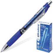 Ручка гелевая BRAUBERG автомат. «Supreme», корпус синий, толщ.письма 0,5мм, рез.держ,141062,син