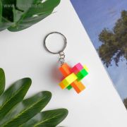 Головоломка пластик на кольце «Крестик» 4х3,5х3,5 см  2985233