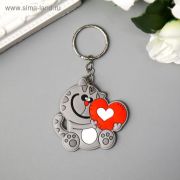 Брелок резина «Котик с сердечком» 4,8х5 см   5078094