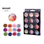 Набор блёстки 12цв. 4г Mazari 4472