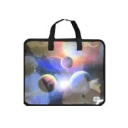 Папка « KWELT » А4 (320*255*80мм) с ручками,молния сверху, пластик,в ассорт.