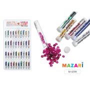 Пайетки в тубе Mazari ассорти 4299