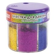 Блёстки декоративные Остров Сокровищ, глиттер, 6цв 191372