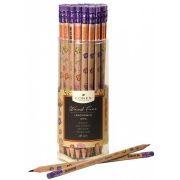 Карандаш чернографит. пластик LOREX WOOD FREE HIPPIE НВ заточенный трехгранный с ластиком тубус принт на корпусе