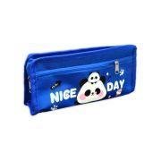 Пенал « KWELT » 1 отделение 195*90*40мм, Nice day, внешний карман на молниии, цвет - синий, текстиль, пакет, европодвес